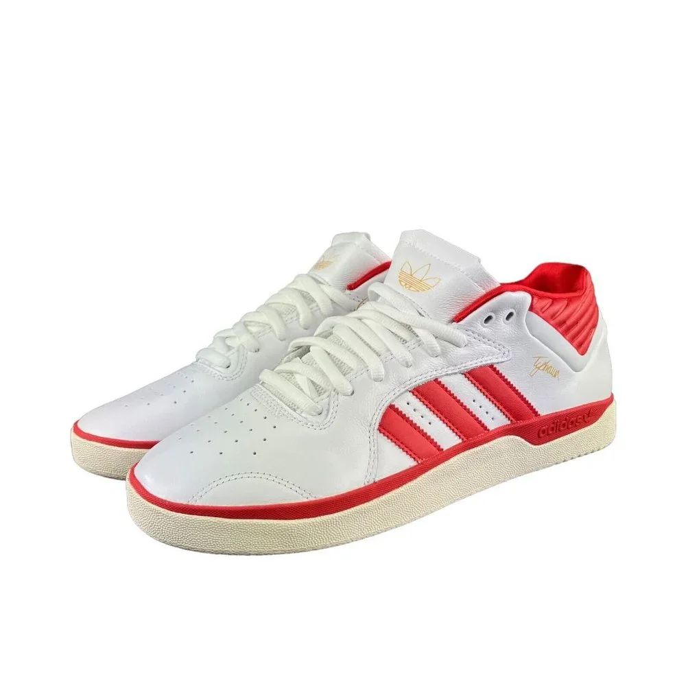 Adidas Men's Tyshawn Cloud White Scarlet Shoes GW4897 Sizes 9 - 12